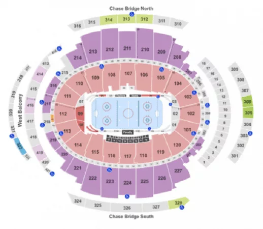 Mappa del Madison Square Garden