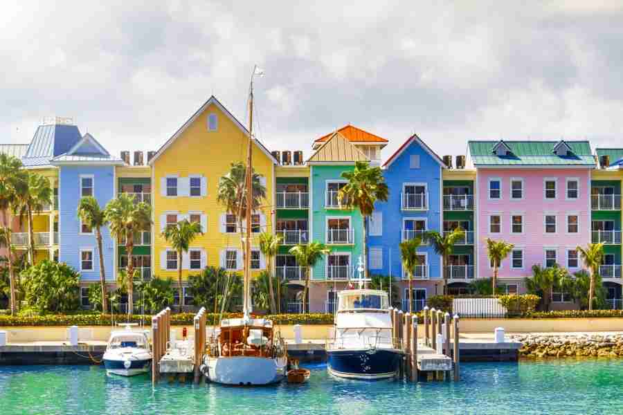 Le casette colorate di Nassau, la capitale delle Bahamas