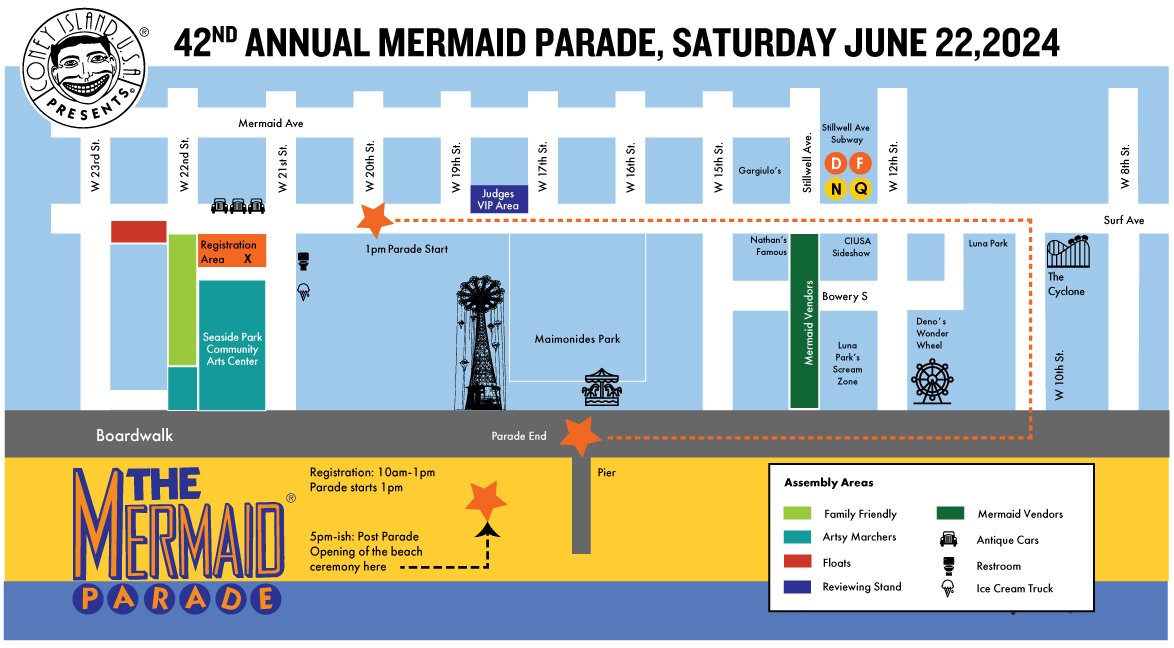 Mappa Mermaid Parade 2024