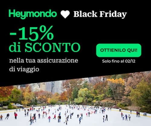 Banner assicurazione viaggio a New York Black Friday