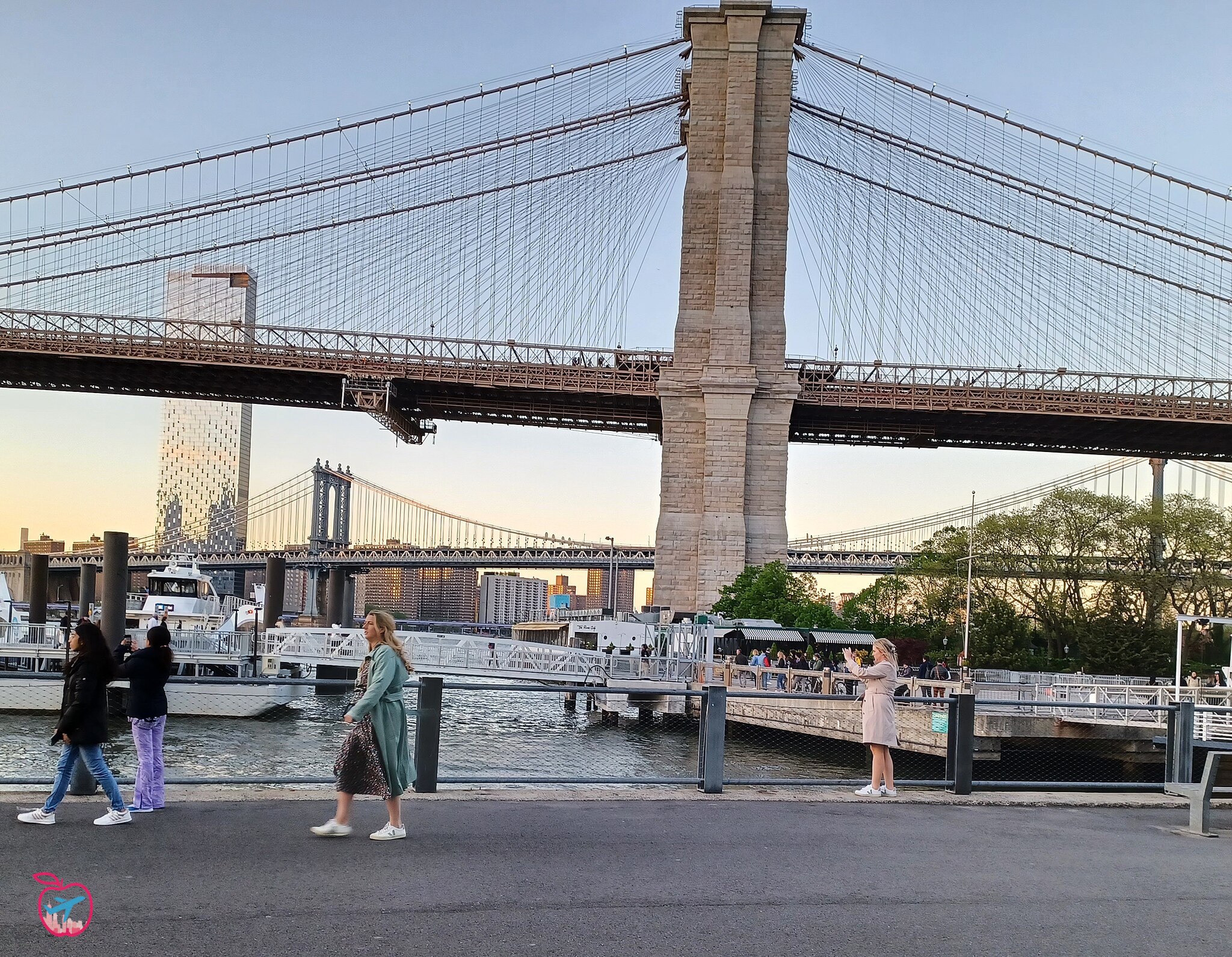 Brooklyn Bridge Park vista sui ponti